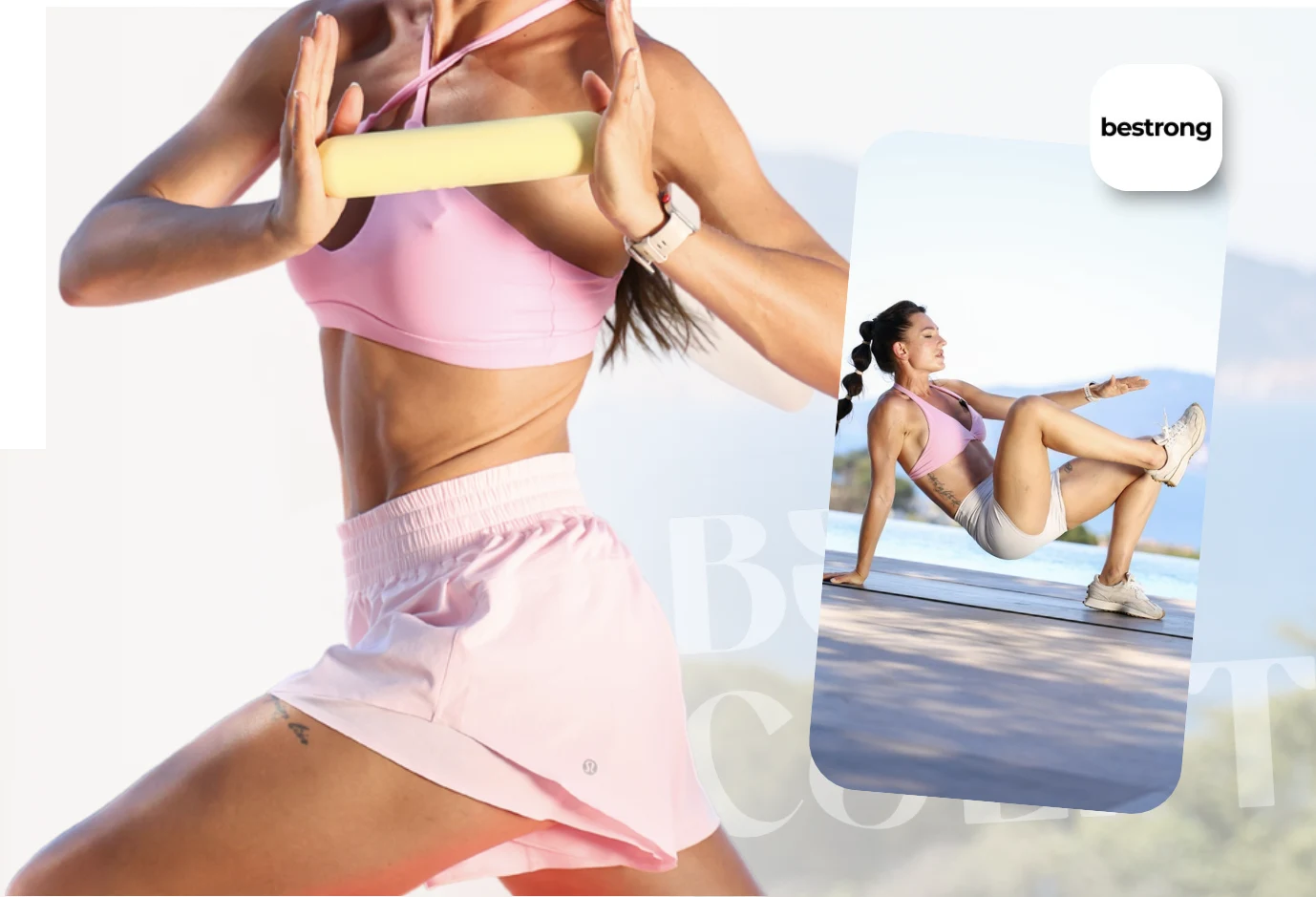 Une coach de Belly Sculpt pendant un exercice