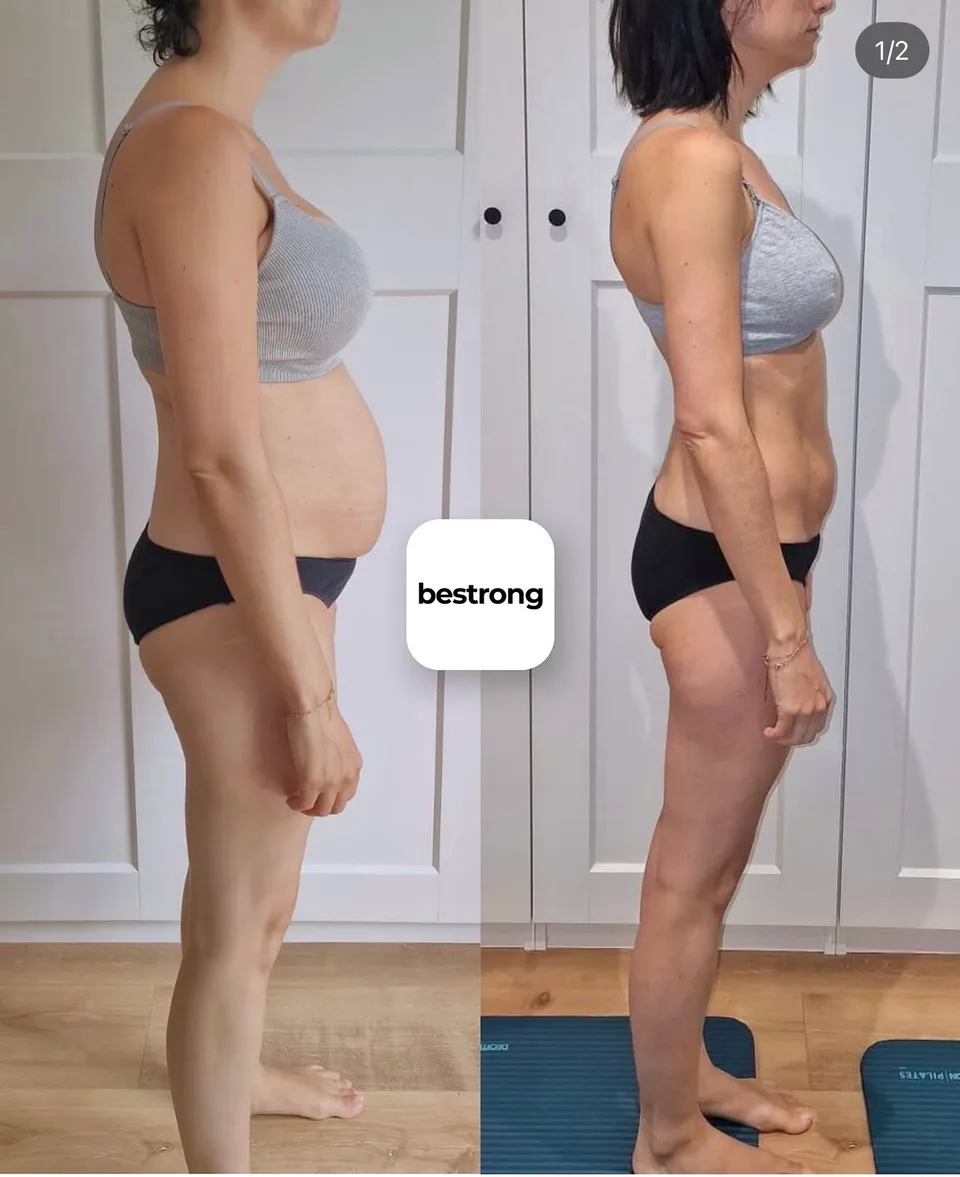 Transformation 2 : deux photos du parcours d’une membre Bestrong